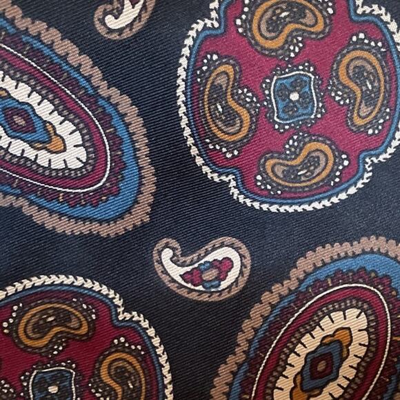 Sheaf & Caber Paisley Mens One Size Black Adjustable Tie - Picture 3 of 6